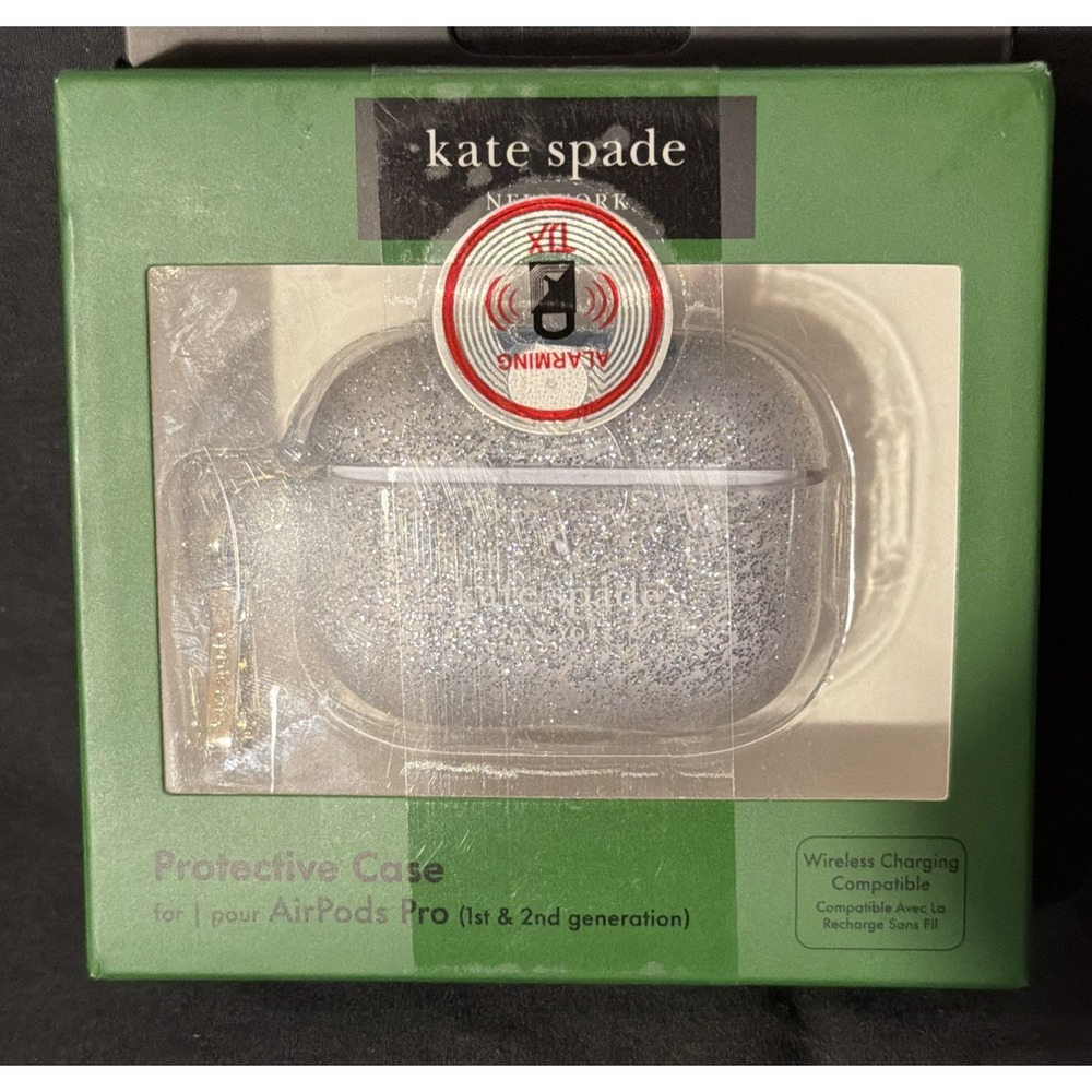 Kate Spade AirPods Pro CASE 1st& 2nd Generation CLIPSLiquid Glitter - Designer